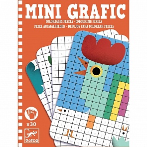 Мини-игра раскраска Пиксель, 30 карточек (Djeco, 05388k)